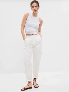 GAP White Twill Cargo Pants XS